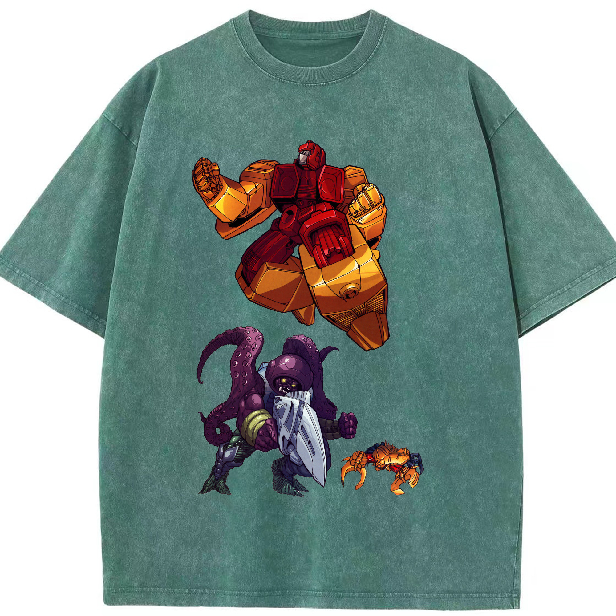 （画像用）  綿100% ヴィンテージ風 半袖Tシャツ（フロントプリント）